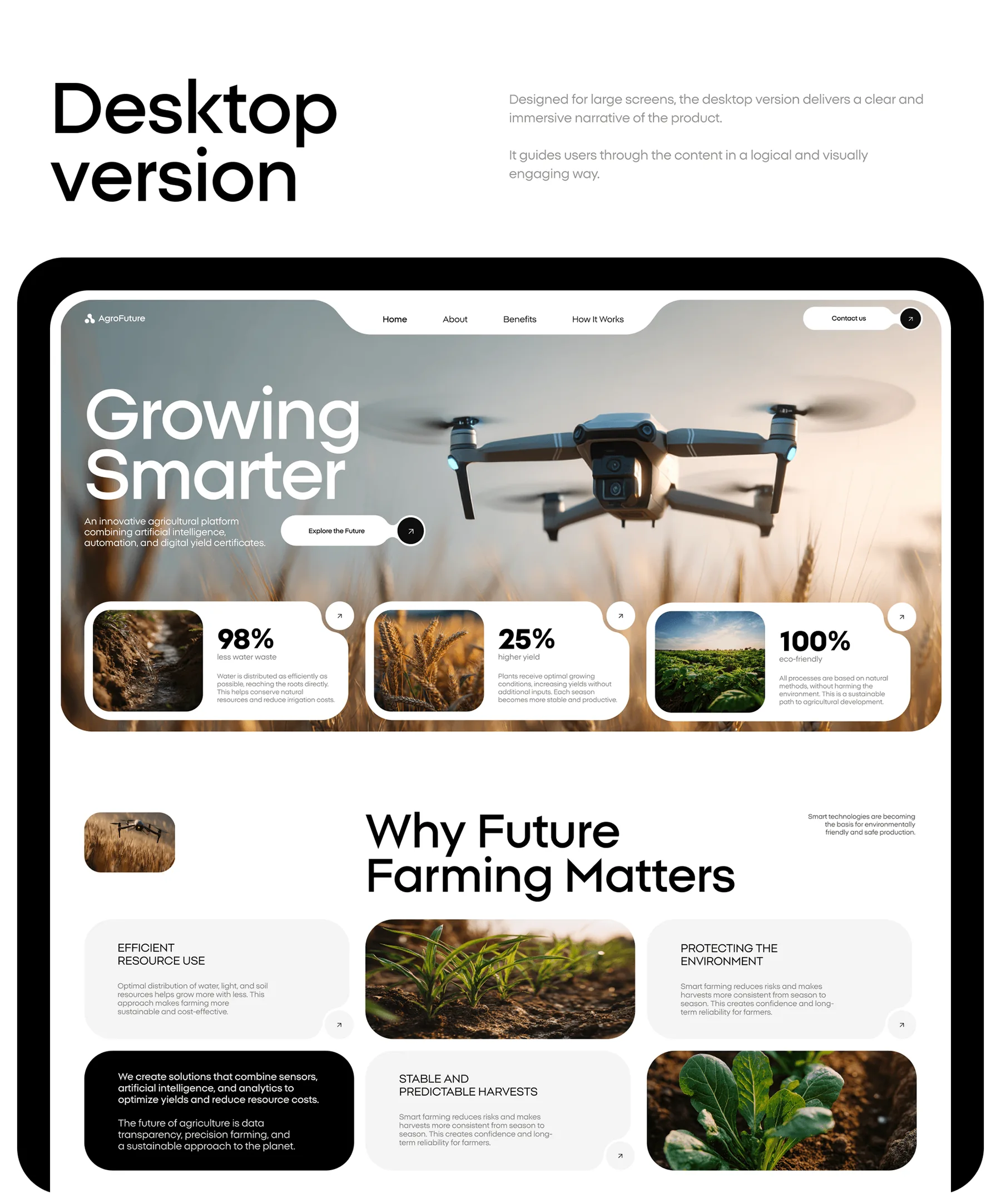 AgroFuture desktop website design