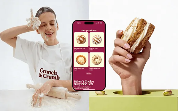 Crunch and Crumb product website composition