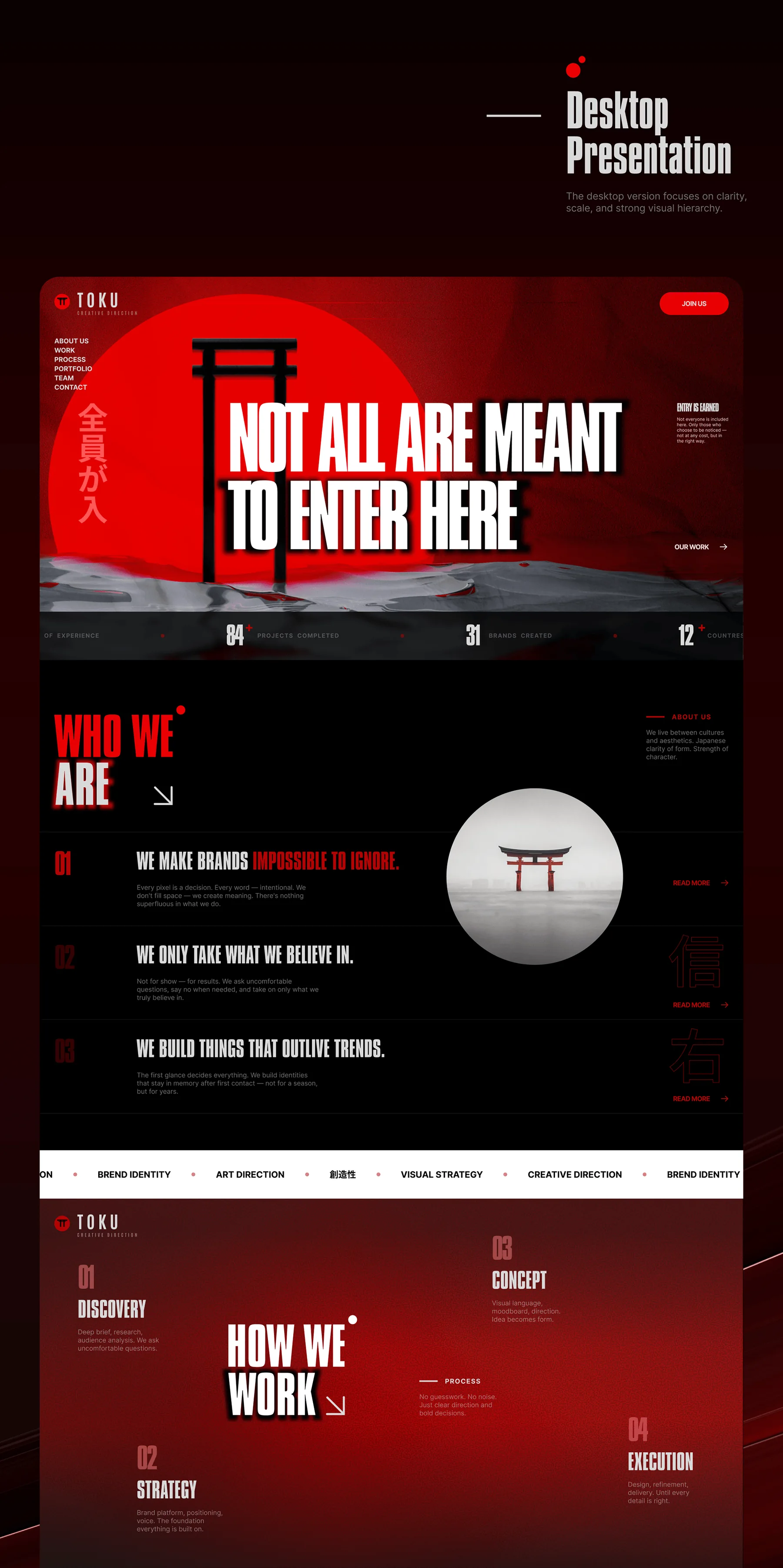 Toku desktop website presentation