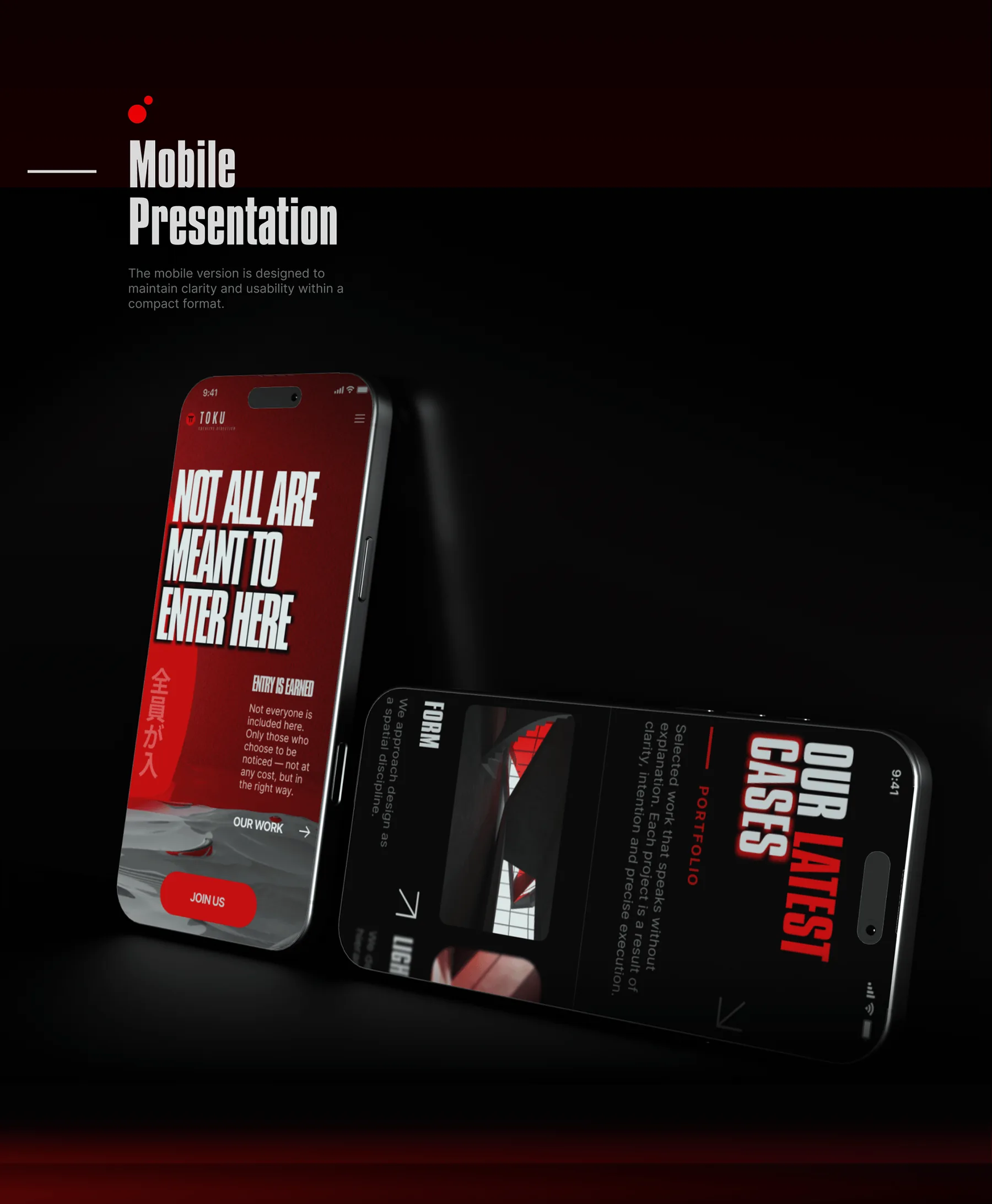 Toku mobile interface presentation